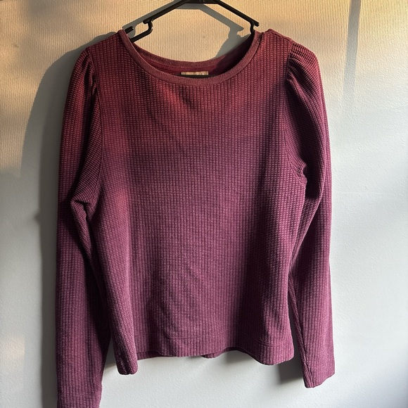 Lilla P Textured Plum Long Sleeve Sweatshirt - Picture 1 of 3